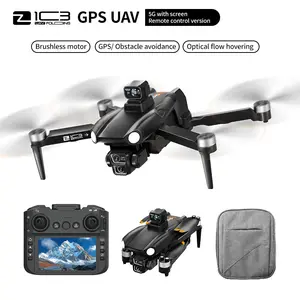 2026 GPS brushless HD camera drone with a 4.5-inch screen remote controller, four-way obstacle avoidance, ESC adjustable camera, GPS return-to-home, 360° rolls, and three batteries for up to 45 minutes of flight—ideal for aerial photography and gifting