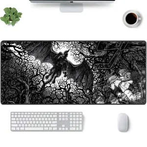 Berserk Gothic Forest Black and White Manga Mouse Pad