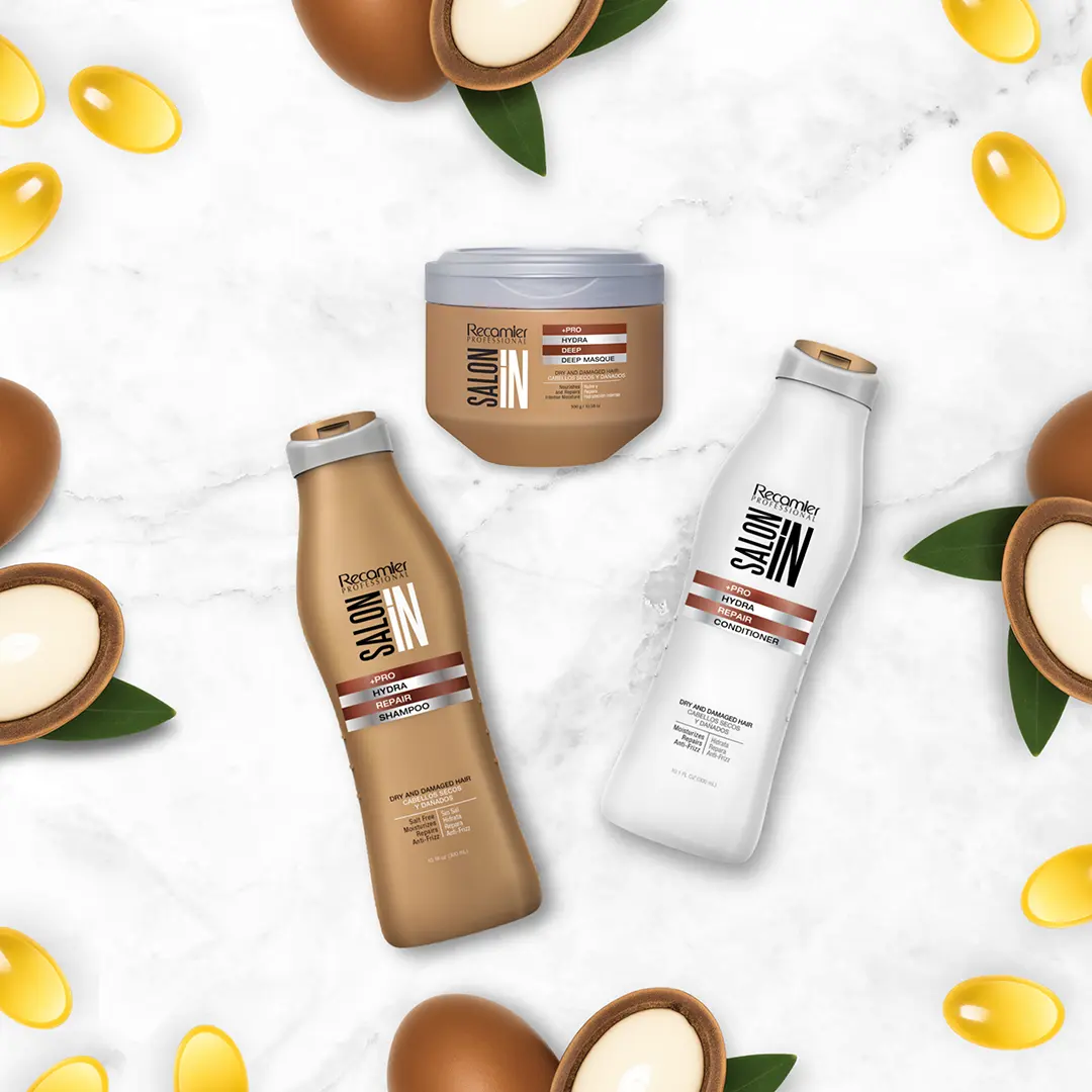 Hydra Repair 3-Piece Set: Shampoo + Conditioner 10.01 fl oz + Deep Mask 10.58 oz | Hydration with Argan Oil & 11 Amino Acids | Salt-Free
