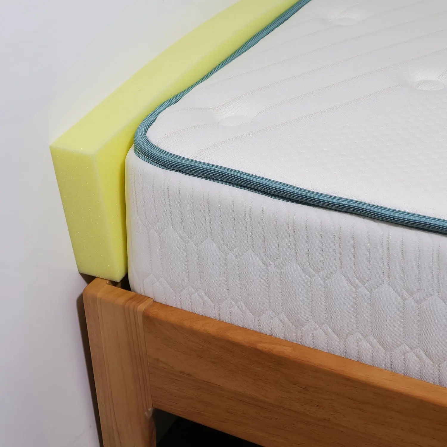 Cut-to-Fit High Density Foam Bed Gap Filler - Practical Fixer for Headboard/Walls Gaps, 2m (78in x 4in x 2in) Mattress Extender Foam Sponge Strip, Yellow