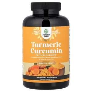 Nature's Craft Turmeric Curcumin with BioPerine®, 180 Capsules