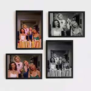 Vintage Girls Poster Retro 90s TV Show Wall Art Decor Bathroom Print Home Decorations