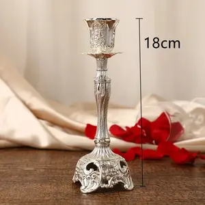 GOLD SILVER TAPER CANDLE HOLDER