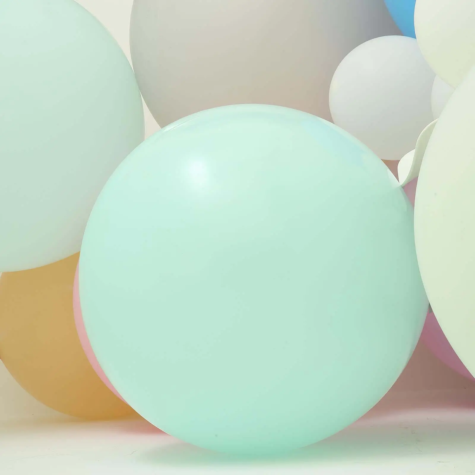 2-Pack 32" Matte Pastel Seafoam Latex Helium/Air Balloons, Birthday Party & Baby Shower Ceiling Decoration Balloon Decor Supplies