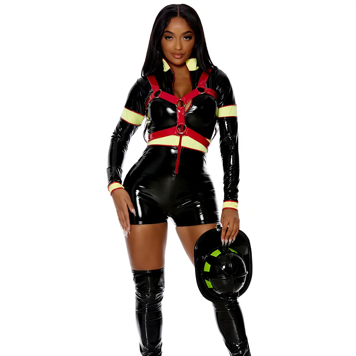 Forplay Women's Halloween Keep It Lit 3-Piece Women's Sexy Firefighter Costume