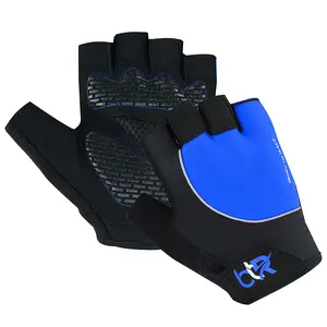 Cycling Gel Padded Silicon Printing Fingerless Gloves
