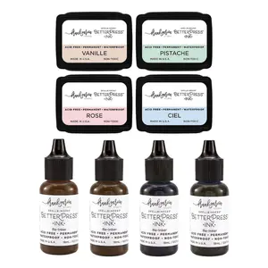 Blushing Macarons BetterPress Ink Mini Set and Reinkers Bundle by Frank Garcia