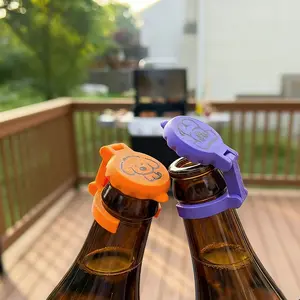3Pcs Reusable Bottle Neck Marker Set, Drinking Gadgets, Party Essential Wine & Beer Bottle Identifiers for Party Hosts, Home Gatherings & Beer Enthusiasts, Ideal Drink Distinguishers to Prevent Contamination & Dust