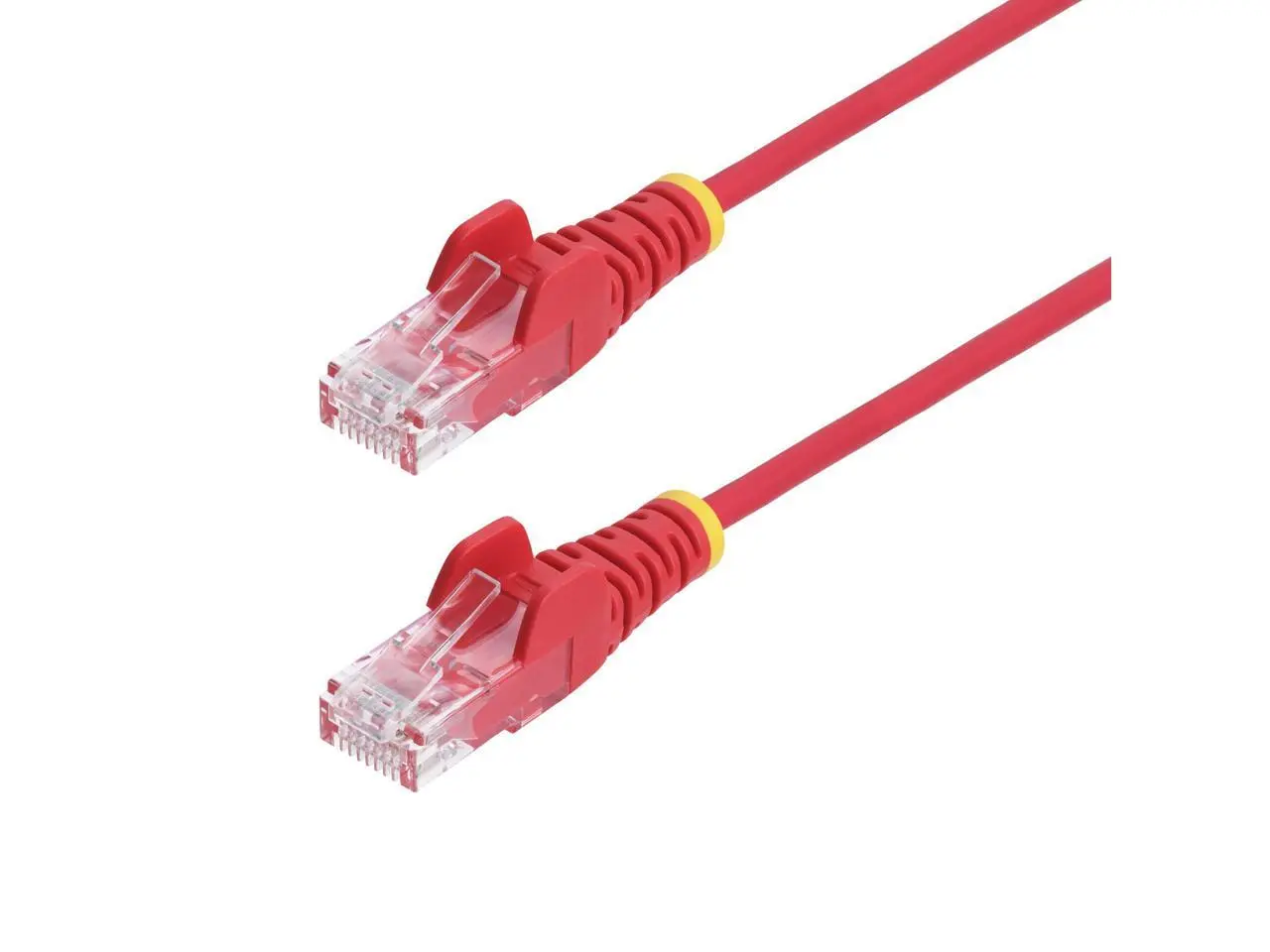 StarTech 1ft Red Slim CAT6 Ethernet Cable, Snagless RJ45, LSZH, 28AWG Pure Bare Copper, Slim Network Patch Cable/Cord