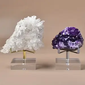 Mineral Specimen Stand Base, Crystal Mineral Stone Holder, Adjustable Acrylic Display Rack, DIY Jewelry Frame, Silver Color, Acrylic Display Risers, Adjustable Display Racks