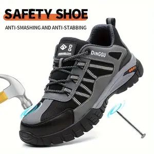 Slip Resistant Steel Toe Safety Shoes - Anti Penetration, Breathable, Lightweight, Comfortable