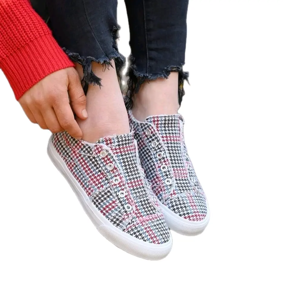Corky Slip On Houndstooth Sneakers