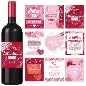 36pcs, Valentine's Day party decoration red wine bottle stickers Valentine's Day label bottle stickers Sticker Decals
