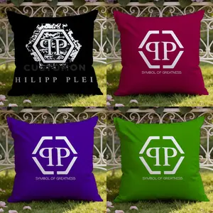 Brand Philipp Plein Cushion Cover Ultra-Soft Reversible Plush Pillow Cover Perfect for Car Rides Sofa Lounging Bedroom Relaxation Heartfelt Gift for Family & Friends