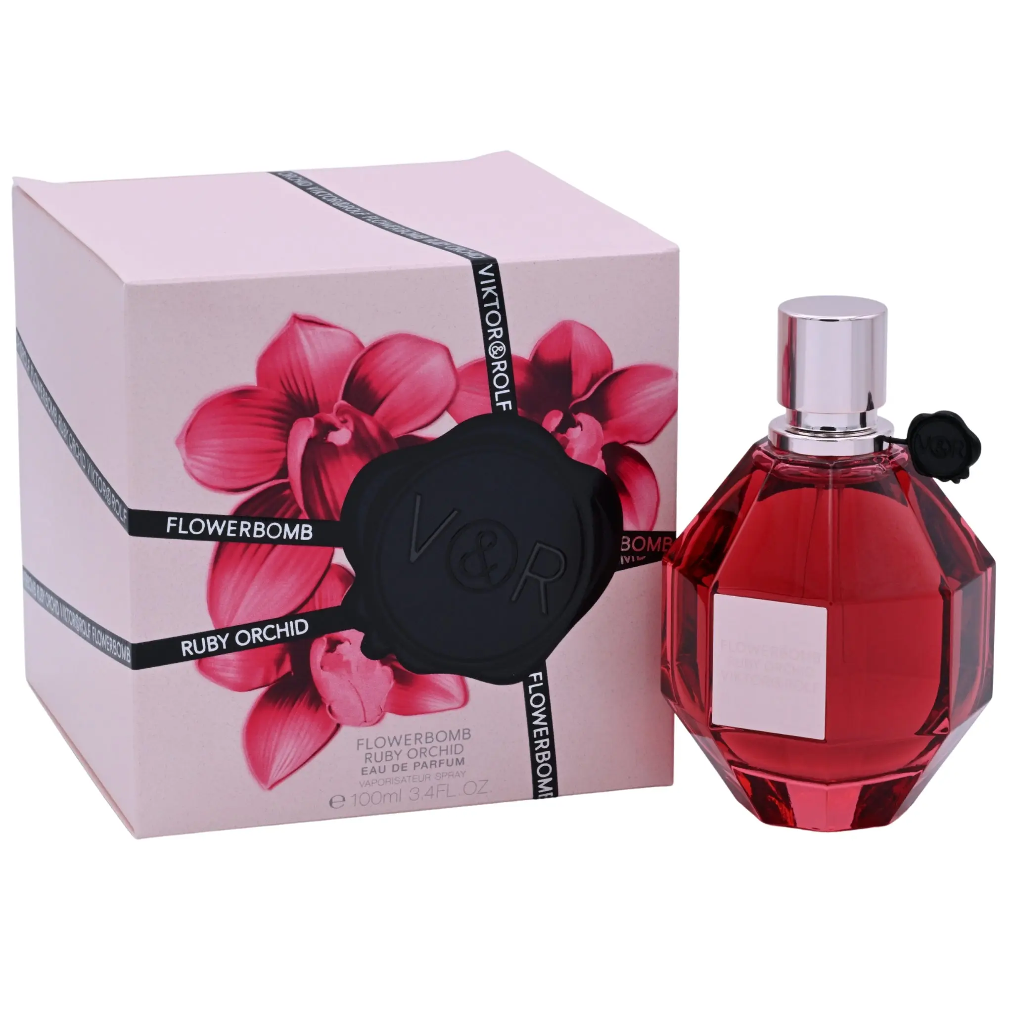 Viktor & Rolf Flowerbomb Ruby Orchid Women's Aromatic Floral EDP Liquid Perfume - Full-Size 3.3/3.4 oz, Sweet Aroma, Vanilla Base, Floral Scents Perfume, New in Box, Edp Liquid Perfumes