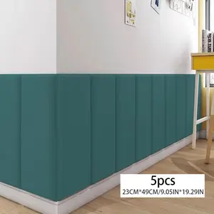 5-Piece Child Safety Wall Protector Set, Self-Adhesive Soft Padding for Kids Room & Classroom Walls, Durable Anti-Collision Design