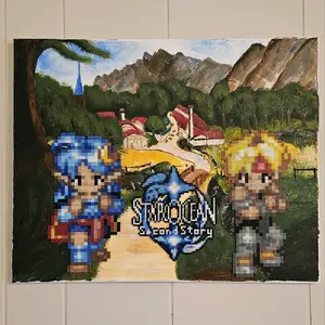 Custom 16x20" Canvas - Acrylic + Beads (commission)