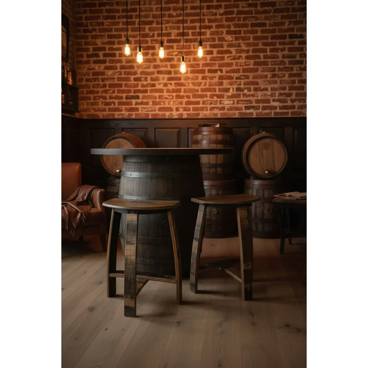 Bourbon Barrel Stool-Custom finishes available.