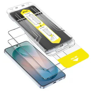 JETech Screen Protector for Samsung Galaxy S26 Series, 10-Second Easy Installation Kit with One-Step Alignment Tray, 9H Tempered Glass Film, Fingerprint ID Compatible, HD Clear, 2-Pack