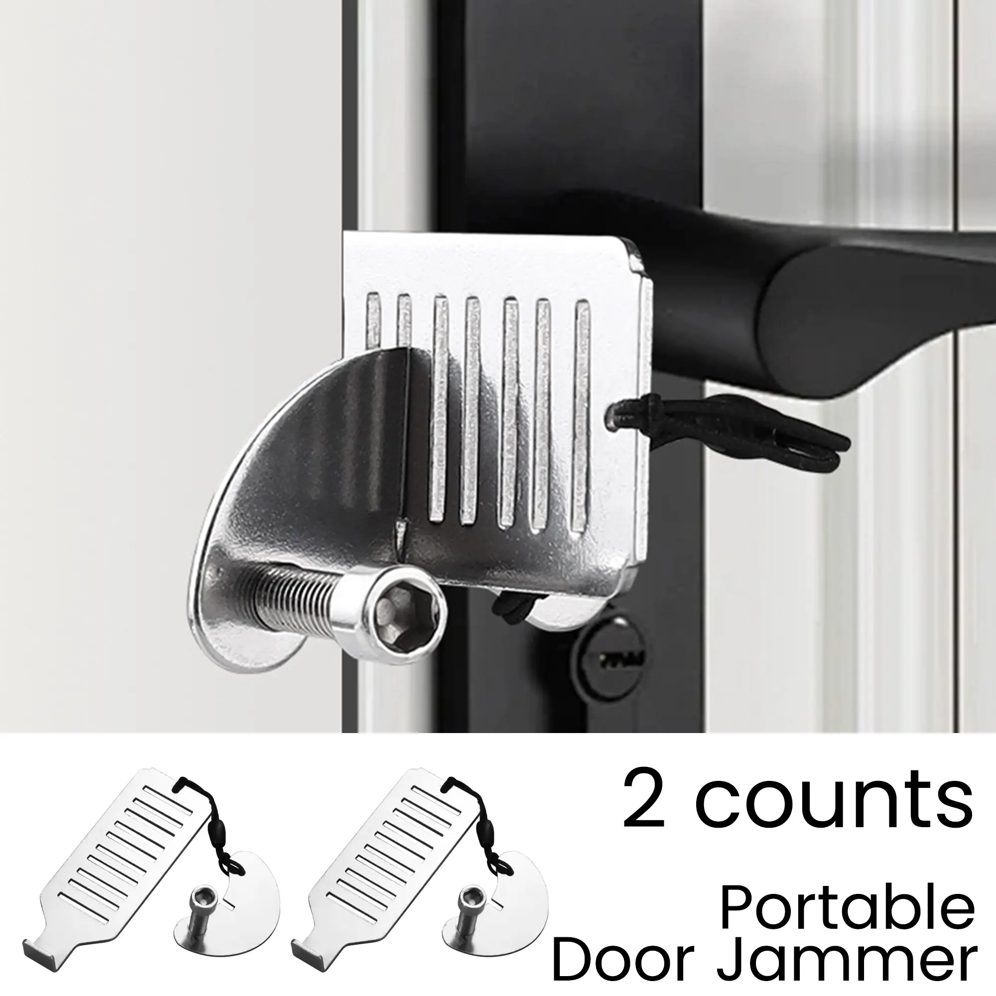 2 Counts of Improved Portable Door Lock, Simple yet effective security for  accommodations