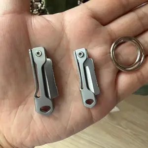 2PCS Mini Folding Pocket Knife Set, Large+Small Stainless Steel Tiny Package Knives, EDC Outdoor Tools, Durable Keychain Knives for Outdoor & Everyday Carry, Ultra Compact and Lightweight