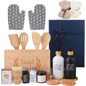 Housewarming Gifts  Home Basket,21- Including  Board, Handwashing Set, and  - Ideal for Housewarming  for Couples,  Home Families, and Closing Gifts for Home Buyers