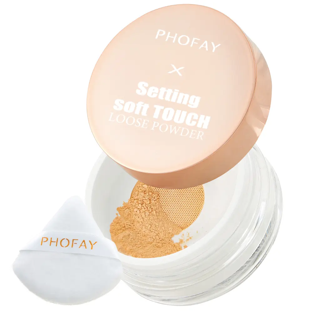PHOFAY Loose Setting Powder, 16H Oil-Control & Pore Blurring Finishing Powder, Translucent Matte Cosmetic for a Flawless Base, Waterproof, All Skin Types, 10g, Jar, Youth, 0.35Oz, 24 Months, Airbrush Flawless Powder, Light