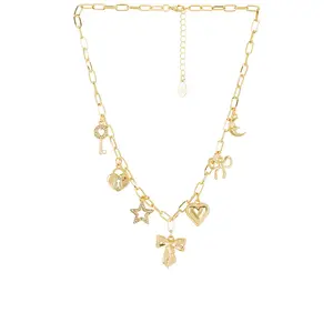 8 Other Reasons Lover Charm Necklace in Gold