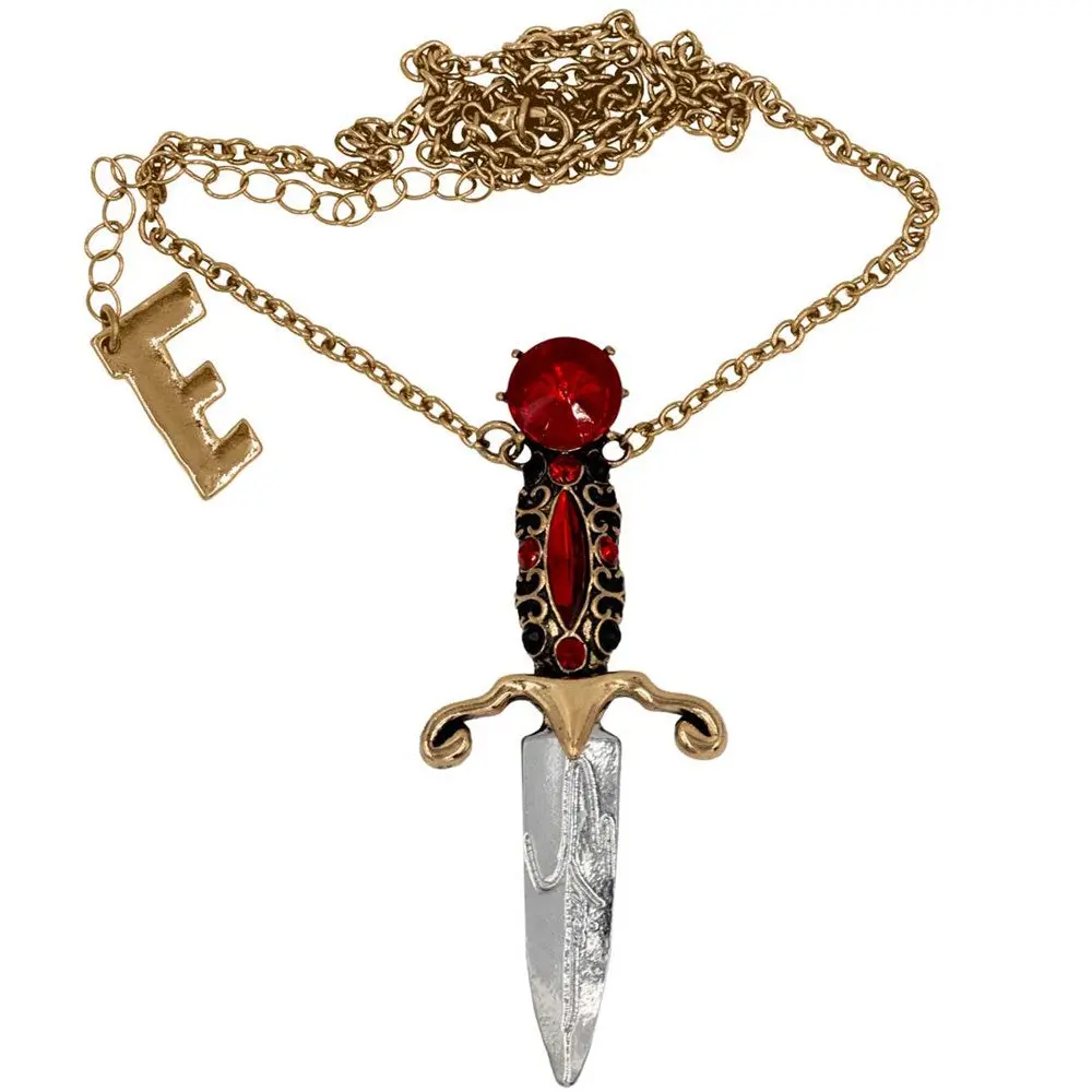 Elvira Dagger Necklace Red Jewelry