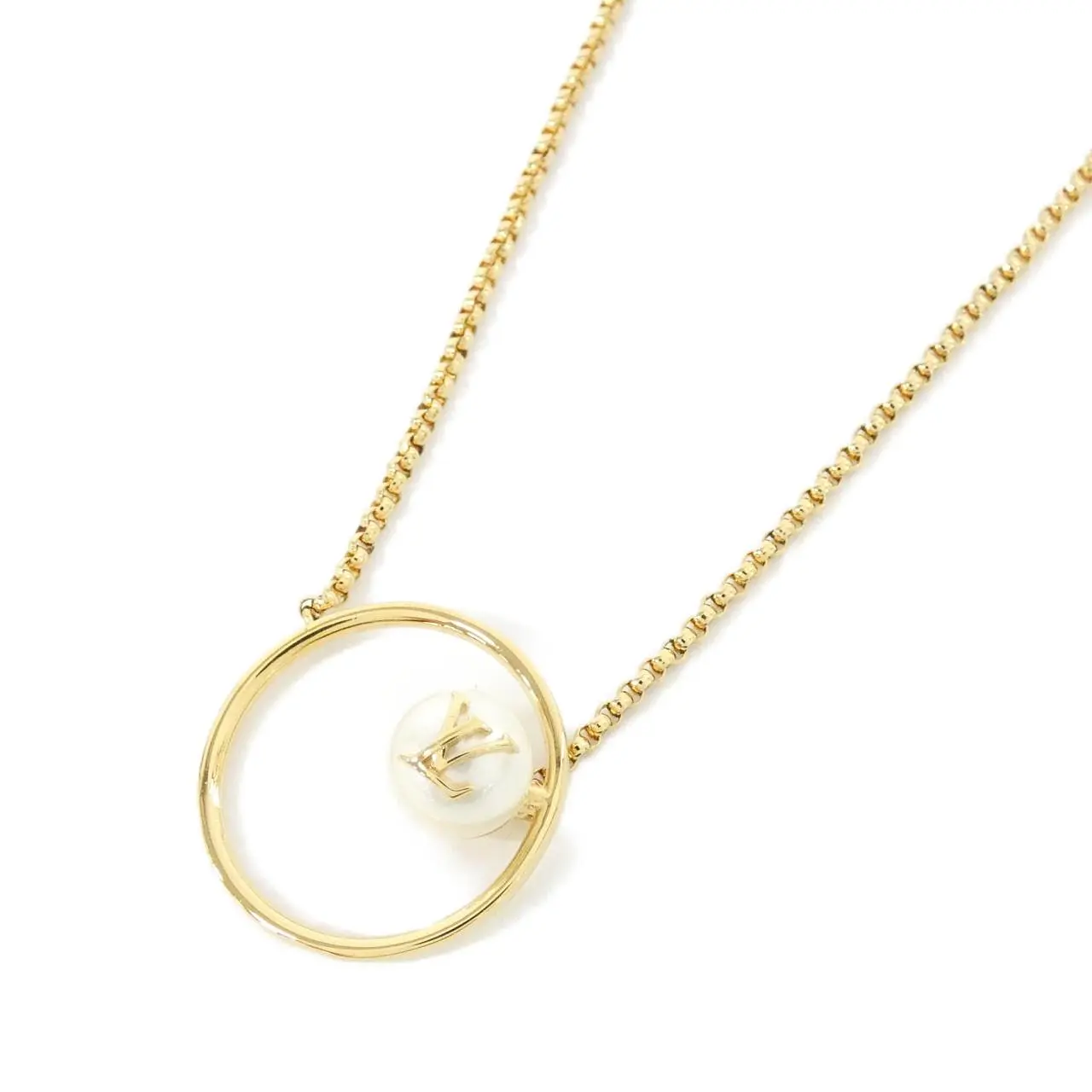 Pre-owned Louis Vuitton Brass Small Leather Goods LV Eclipse Necklace Necklace