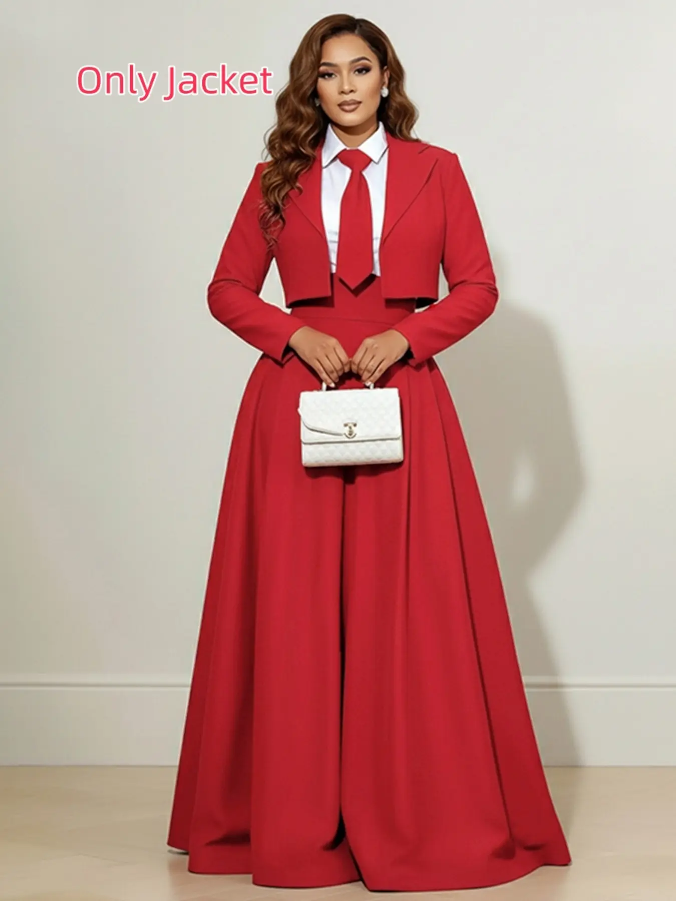 Women's Long Sleeve Fitted Plain Blazer Jacket, Elegant Short Lapel Design, All-Season Wear, Perfect for Formal, Business & Casual（only jacket）