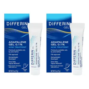 (A)Differin Gel 0.1% Adapalene – Retinoid Acne Treatment for Face, 60-Day Supply, Pack of 2