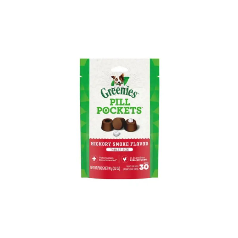 Greenies Pill Pockets Hickory Smoke Flavor Treats for Dogs, Tablet Size