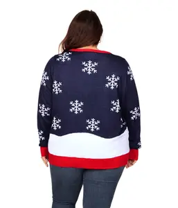 Women's Winter Whale Tail Plus Size Ugly Christmas Sweater