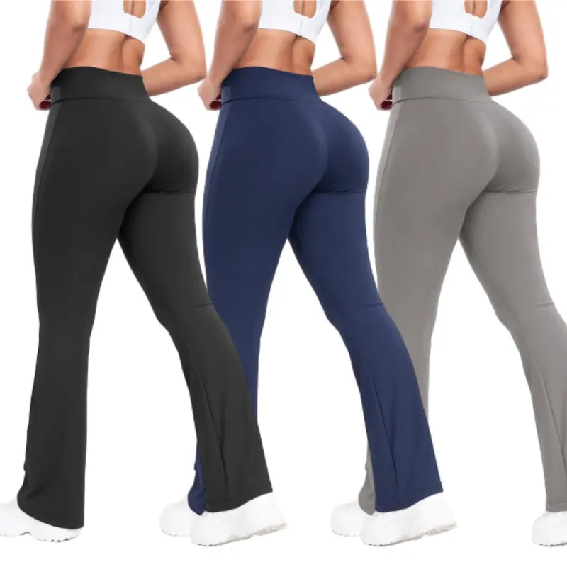 Female V-Cross High-Waist 75% Nylon Blend Leggings - Tummy Control, V-Back Design, Smooth Stretch, All-Season Stylish Activewear, Gym Outfits, Workout Yoga Spandex, Machine Washable, Regular Sizes