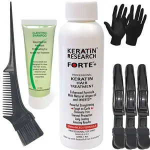 TIK TOK users Exclusive bonus kit. Brazilian Keratin Hair Blowout Treatment Extra Strength with Moroccan Argan Oil Enhanced Formula for Curly Hair Queratina Brasilera Forte keratina para alisar el pelo Smoothing