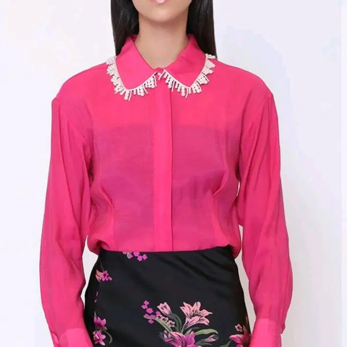 Gracia Women's Pink Blouse XL | Dressy Casual Top | New Pink Elegant Blouse XL | Work Office Top | New With Tags Womenswear