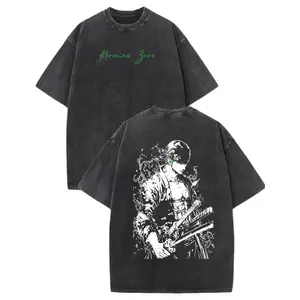 Roronoa Zoro T-Shirt, One Piecee Anime Tee, Three Sword Style Shirt, Santoryu Graphic Top, Vintage Washed Streetwear, Green Aesthetic Design, Wano Arc Zoro Tee, Oversized Unisex Outfit, Shonen Spirit Collection vintage style top