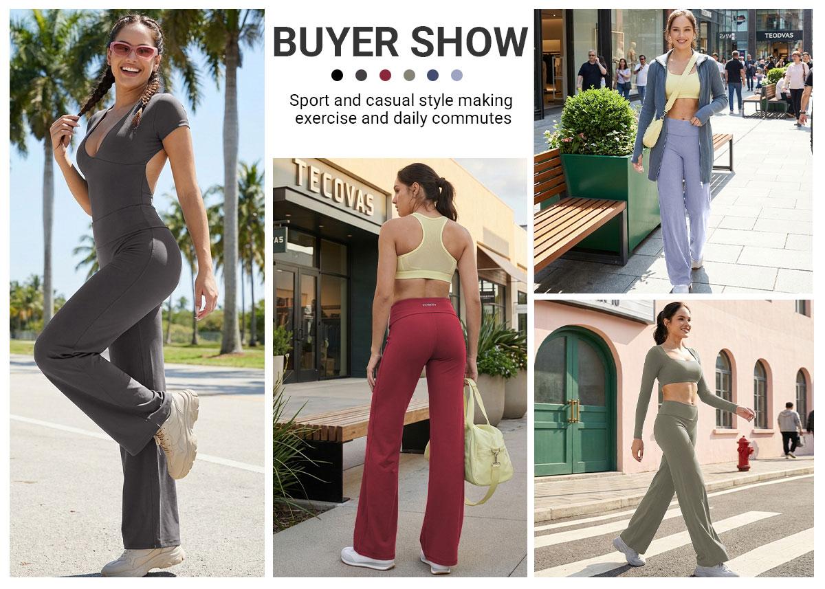 YEOREO Eddiy 31.5" Fold Over Straight Leggings Women High Waist Yoga Pants Gym Outfits Activewear Fitness