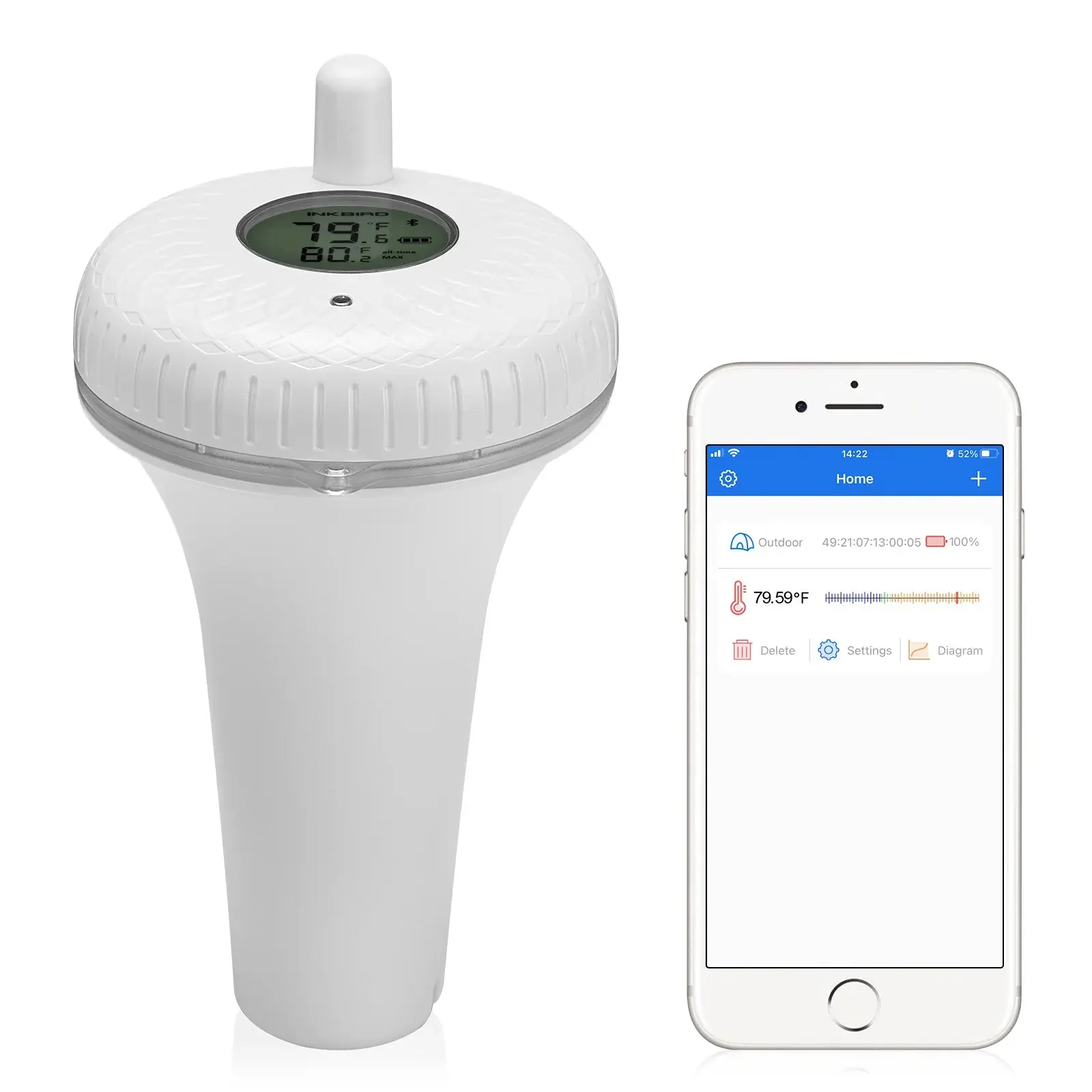 Bluetooth Pool Thermometer IBS-P02B