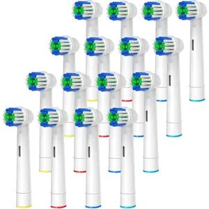 Replacement Toothbrush Heads Compatible with Oral-B Braun, 16 Pcs Professional Electric Toothbrush Heads Brush Heads for Oral B Replacement Heads Refill Pro 500/1000/1500/3000/3757/5000/7000/7500/8000