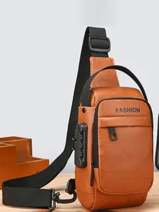 Men's Crossbody Fanny Pack Chest Bag with Password Lock, Anti-Theft Lightweight Zipper Belt Bag Shoulder Waist Pack, Fashion Waist Packs, Fashionable Casual Simple Design for Students Lightweight Waist Bags