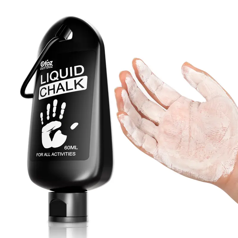 OUTTDOZ Pro Grade Liquid Chalk - Sensitive Skin Friendly, Quick-Drying, High Magnesium Carbonate Sport Grip with Added Moisturizer for Active Weightlifting, Climbing