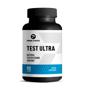 Prime Choice Test Ultra - Natural Testosterone Support for Strength & Masculinity - 90 Capsules - Magnesium, Zinc, Ribulus, Chrysin, Epimedium, Tongkat Ali, Saw Palmetto, Hawthorn, Treebine, Fitness, Supplement