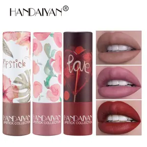 Handaiyan Moisturizing Matte New Color Lipstick, Velvet Mist Feel, Long-Lasting Nude Shade, Non-Fading Lip Gloss, Beauty Makeup Essential