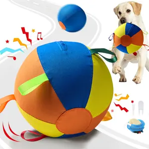 Interactive Dog Ball Toy with Pump - Heavy-Duty Chew-Proof Pet Ball, Bright Colors for Fetch, Tug-of-War, Water Play - Ideal Puppy Birthday Gift for All Breeds & Sizes - Indoor/Outdoor