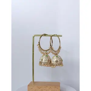 Bollywood Saanvi Meenakari Bali Jhumka