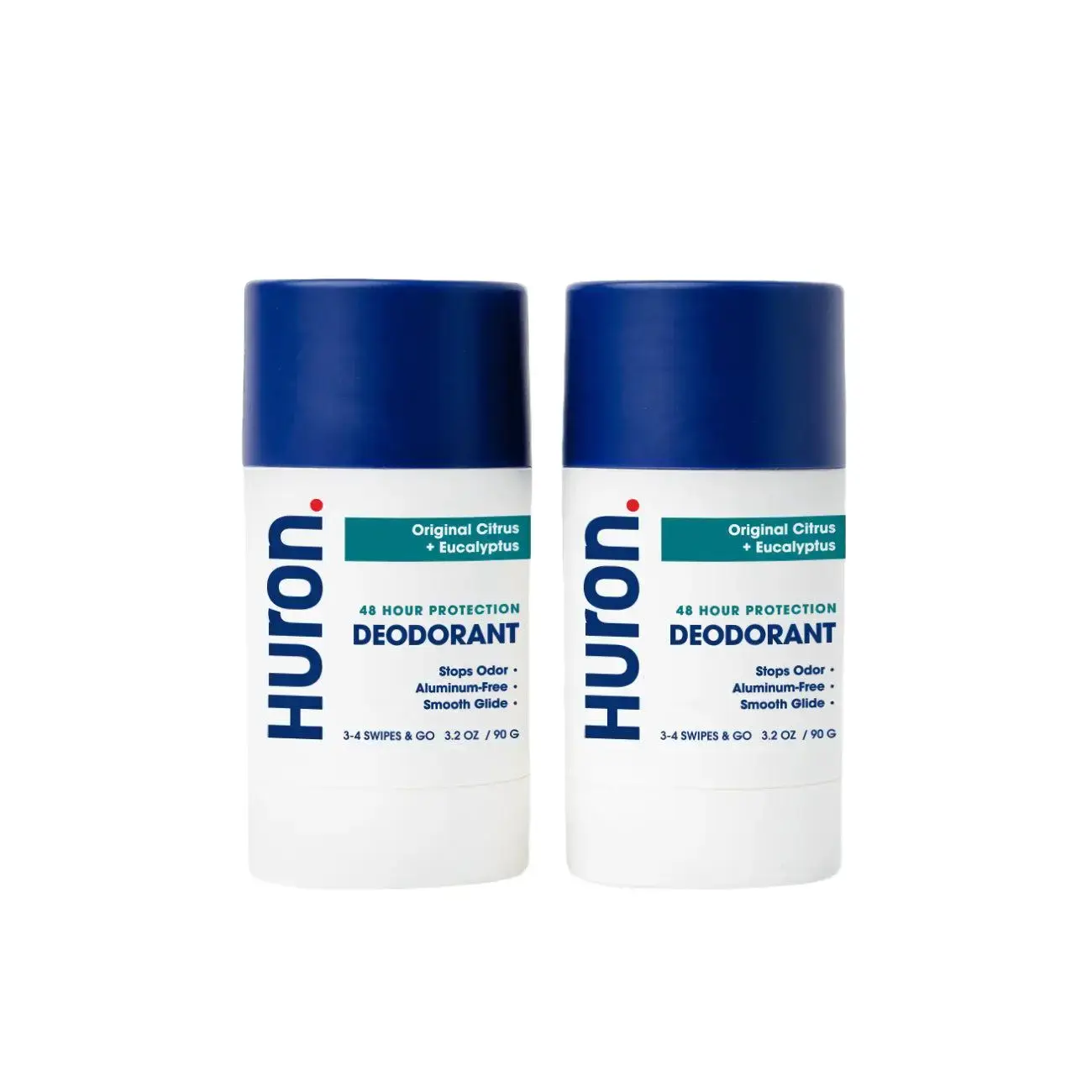 HURON Award-Winning Aluminum-Free Deodorant | 48-Hour Odor Protection | No White Marks, Smooth Glide | Single & 2 Pack