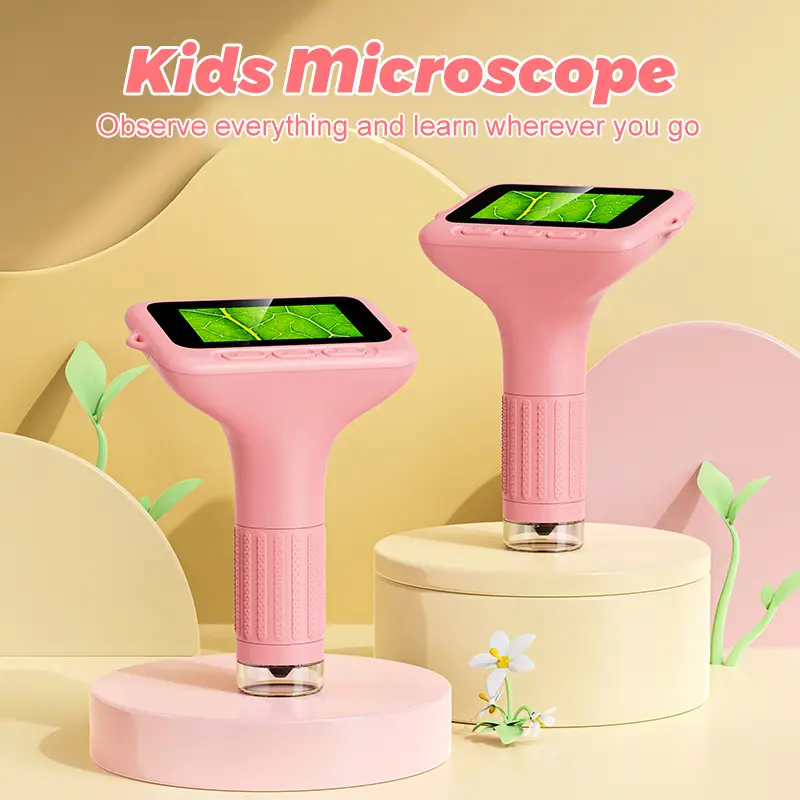 INSKAM Upgraded 3 Inch IPS Screen, 1000x Magnification, Handheld Digital Microscope with 8 Adjustable LED Lights, Compatible with Windows, Mac OS, Sci