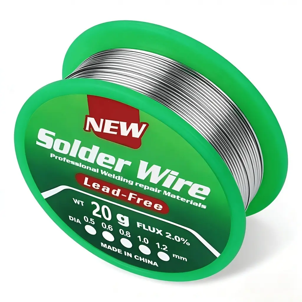 20g Lead-Free Industrial Heavy Duty Rosin Core Solder Wire for DIY Projects, Available in 0.6mm, 0.8mm, 1mm Thickness for Electronics and Automotive Repair